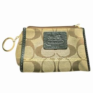 Great *Coach Mini Skinny ID Case Wallet Coin Case Key Case